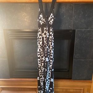 Black and white maxi dress